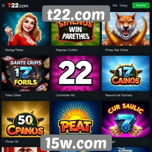 t22.com oferece diversidade de jogos para os usuários
